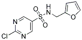 2-CHLORO-PYRIMIDINE-5-SULFONIC ACID (FURAN-2-YLMETHYL)-AMIDE 结构式