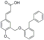 (2E)-3-(3-[(2-BENZYLPHENOXY)METHYL]-4-METHOXYPHENYL)-2-PROPENOIC ACID 结构式