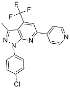 1-(4-CHLOROPHENYL)-3-METHYL-6-PYRIDIN-4-YL-4-(TRIFLUOROMETHYL)-1H-PYRAZOLO[3,4-B]PYRIDINE 结构式