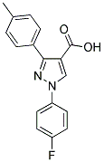 1-(4-FLUOROPHENYL)-3-(4-METHYLPHENYL)-1H-PYRAZOLE-4-CARBOXYLIC ACID 结构式