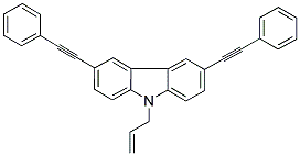 9-ALLYL-3,6-BIS(PHENYLETHYNYL)-9H-CARBAZOLE 结构式