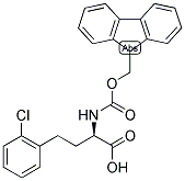 (R)-4-(2-CHLORO-PHENYL)-2-(9H-FLUOREN-9-YLMETHOXYCARBONYLAMINO)-BUTYRIC ACID 结构式