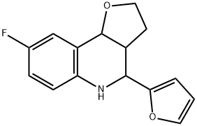 8-氟-4-(呋喃-2-基)-2,3,3A,4,5,9B-六氢呋喃[3,2-C]喹啉 结构式
