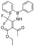 ETHYL (E)-2-ACETYL-3-[(DIPHENYLBORYL)AMINO]-4,4,4-TRIFLUORO-2-BUTENOATE 结构式