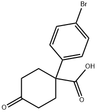 1-(4-溴苯基)-4-氧代环己甲酸 结构式