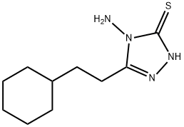 4-AMINO-5-(2-CYCLOHEXYLETHYL)-4H-1,2,4-TRIAZOLE-3-THIOL 结构式