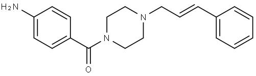 (4-AMINOPHENYL)[4-(3-PHENYL-2-PROPENYL)PIPERAZINO]METHANONE 结构式