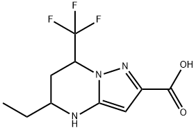 5-乙基-7-三氟甲基-4,5,6,7-四氢-吡唑并[1,5-A]嘧啶-2-羧酸 结构式