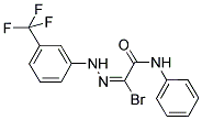 (1E)-2-Anilino-2-oxo-N-[3-(trifluoromethyl)phenyl]ethanehydrazonoyl bromide 结构式