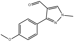 3-(4-甲氧基苯基)-1-甲基-1H-吡唑-4-甲醛 结构式