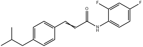 N-(2,4-DIFLUOROPHENYL)-3-(4-ISOBUTYLPHENYL)ACRYLAMIDE 结构式