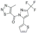 4-METHYL-5-{[5-THIEN-2-YL-3-(TRIFLUOROMETHYL)-1H-PYRAZOL-1-YL]CARBONYL}-1,2,3-THIADIAZOLE 结构式