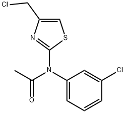 N-[4-(CHLOROMETHYL)-1,3-THIAZOL-2-YL]-N-(3-CHLOROPHENYL)ACETAMIDE 结构式