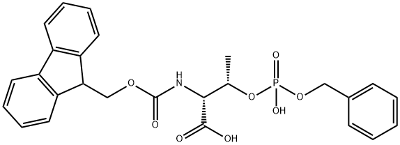 FMOC-D-THR(PO(OBZL)OH)-OH 结构式