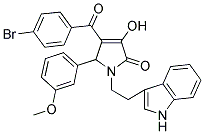 1-(2-(1H-INDOL-3-YL)ETHYL)-4-(4-BROMOBENZOYL)-3-HYDROXY-5-(3-METHOXYPHENYL)-1H-PYRROL-2(5H)-ONE 结构式