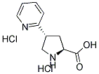 (+/-)-反式-4-(2-吡啶基)吡咯烷-3-羧酸二盐酸盐 结构式