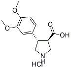 (3R,4S)-REL-4-(3,4-二甲氧基苯基)吡咯烷-3-羧酸盐酸盐 结构式