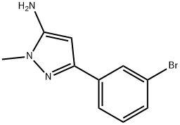 5-(3-溴苯基)-2-甲基吡唑-3-胺 结构式