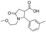 1-(2-Methoxyethyl)-2-(3-methylphenyl)-5-oxo-3-pyrrolidinecarboxylic acid 结构式