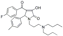 1-[3-(DIBUTYLAMINO)PROPYL]-4-(4-FLUOROBENZOYL)-3-HYDROXY-5-(4-METHYLPHENYL)-1,5-DIHYDRO-2H-PYRROL-2-ONE 结构式