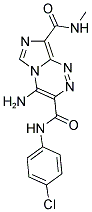 4-Amino-n~3~-(4-chlorophenyl)-n~8~-methylimidazo[5,1-c][1,2,4]triazine-3,8-dicarboxamide 结构式