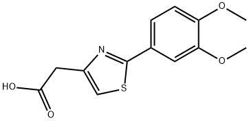 [2-(3,4-二甲氧苯基)-1,3-噻唑-4-基]乙酸 结构式