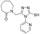 1-[(5-MERCAPTO-4-PYRIDIN-2-YL-4H-1,2,4-TRIAZOL-3-YL)METHYL]AZEPAN-2-ONE 结构式