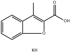 3-甲基苯并呋喃-2-羧酸钾 结构式