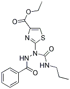 ETHYL 2-{2-BENZOYL-1-[(PROPYLAMINO)CARBONYL]HYDRAZINO}-1,3-THIAZOLE-4-CARBOXYLATE 结构式