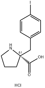 (R)-ALPHA-(4-IODO-BENZYL)-PROLINE-HCL 结构式