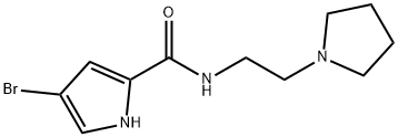 4-BROMO-N-[2-(1-PYRROLIDINYL)ETHYL]-1H-PYRROLE-2-CARBOXAMIDE 结构式