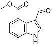 吲哚-4-甲酸甲酯-3-甲醛 结构式