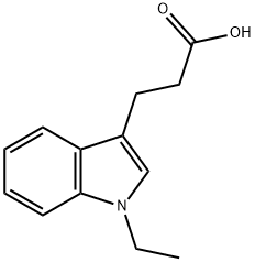 3-(1-乙基-1H-吲哚-3-基)丙酸 结构式