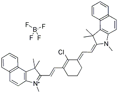 1H-BENZ[E]INDOLIUM, 2-[2-[2-CHLORO-3-[(1,3-DIHYDRO-1,1,3-TRIMETHYL-2H-BENZ[E]INDOL-2-YLIDENE)ETHYLIDENE]-1-CYCLOHEXEN-1-YL]ETHENYL]-1,1,3-TRIMETHYL-, TETRAFLUOROBORATE(1-) 结构式