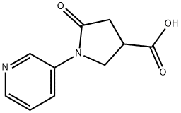 5-氧代-1-(吡啶-3-基)吡咯烷-3-羧酸 结构式