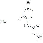N-(4-BROMO-2-METHYLPHENYL)-2-(METHYLAMINO)ACETAMIDE HYDROCHLORIDE 结构式