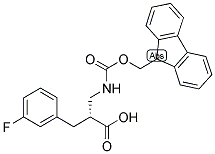 (R)-2-[(9H-FLUOREN-9-YLMETHOXYCARBONYLAMINO)-METHYL]-3-(3-FLUORO-PHENYL)-PROPIONIC ACID 结构式