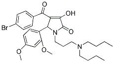 4-(4-Bromobenzoyl)-1-(3-(dibutylamino)propyl)-5-(2,4-dimethoxyphenyl)-3-hydroxy-1H-pyrrol-2(5H)-one 结构式