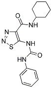 5-[(ANILINOCARBONYL)AMINO]-N-CYCLOHEXYL-1,2,3-THIADIAZOLE-4-CARBOXAMIDE 结构式