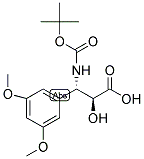 (2S,3S)-3-((叔丁氧基羰基)氨基)-3-(3,5-二甲氧基苯基)-2-羟基丙酸 结构式