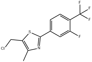 5-(Chloromethyl)-2-(3-fluoro-4-(trifluoromethyl)phenyl)-4-methylthiazole