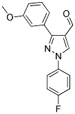 1-(4-FLUOROPHENYL)-3-(3-METHOXYPHENYL)-1H-PYRAZOLE-4-CARBALDEHYDE 结构式