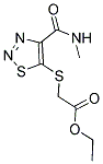 Ethyl ({4-[(methylamino)carbonyl]-1,2,3-thiadiazol-5-yl}thio)acetate 结构式