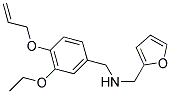 1-(4-(ALLYLOXY)-3-ETHOXYPHENYL)-N-(2-FURYLMETHYL)METHANAMINE 结构式