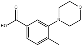4-甲基-3-吗啉-4-基苯甲酸 结构式