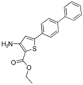 ETHYL 3-AMINO-5-(1,1'-BIPHENYL-4-YL)THIOPHENE-2-CARBOXYLATE 结构式