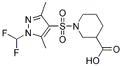 1-(1-Difluoromethyl-3,5-dimethyl-1 H-pyrazole-4-sulfonyl)-piperidine-3-carboxylic acid 结构式