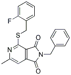 2-BENZYL-4-[(2-FLUOROBENZYL)THIO]-6-METHYL-1H-PYRROLO[3,4-C]PYRIDINE-1,3(2H)-DIONE 结构式