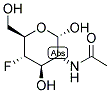 2-ACETAMIDO-2,4-DIDEOXY-4-FLUORO-ALPHA-D-GLUCOPYRANOSE 结构式