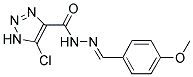 5-CHLORO-N'-[(1E)-(4-METHOXYPHENYL)METHYLENE]-1H-1,2,3-TRIAZOLE-4-CARBOHYDRAZIDE 结构式